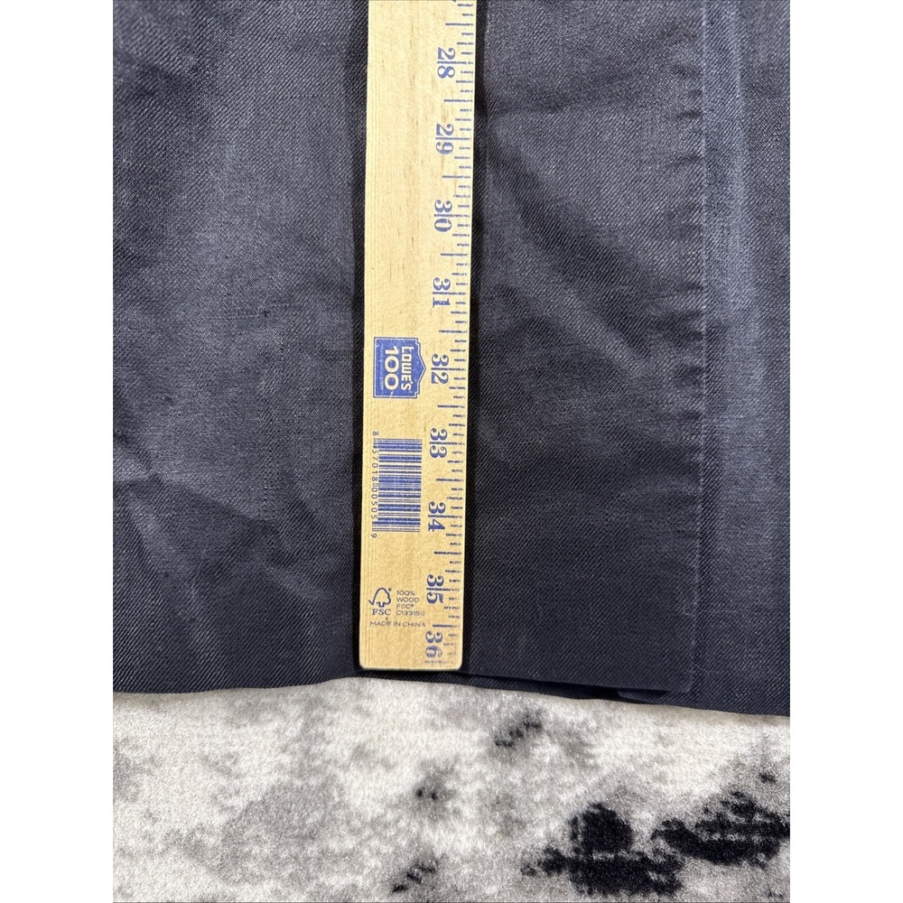 Lauren Ralph Lauren Jacket Womens 12 Black 100% Linen Open Pockets Minimal Lagen - Picture 3 of 9